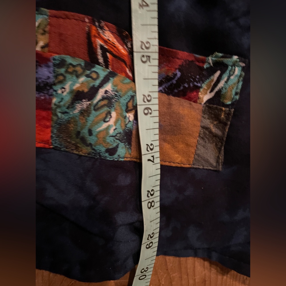 NWOT Kimono Patchwork Jacket Copper Buttons Art t… - image 11